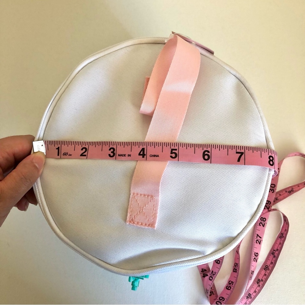 NWT Pusheen Cat Pink / White Stripe Ice Cream Fan Club Round Cooler Bag - Picture 8 of 8